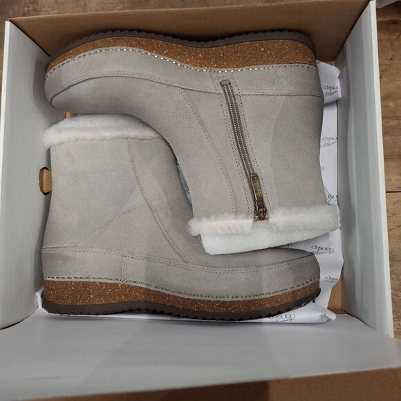 NWB Dansko Misty Barnished101. Gray Suede Shearling Ankle Boots Size 40 US 9 - 9 - Picture 5 of 10